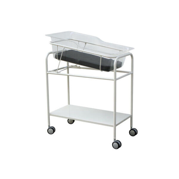 BABY BASSINETTE COT C/W MOBILE TROLLEY