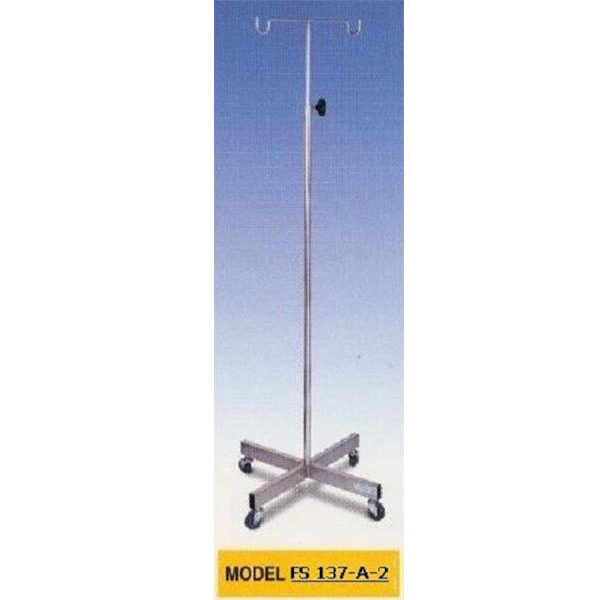 I.V. TRANSFUSION / DRIP / IRRIGATOR STAND - STAINLESS STEEL
