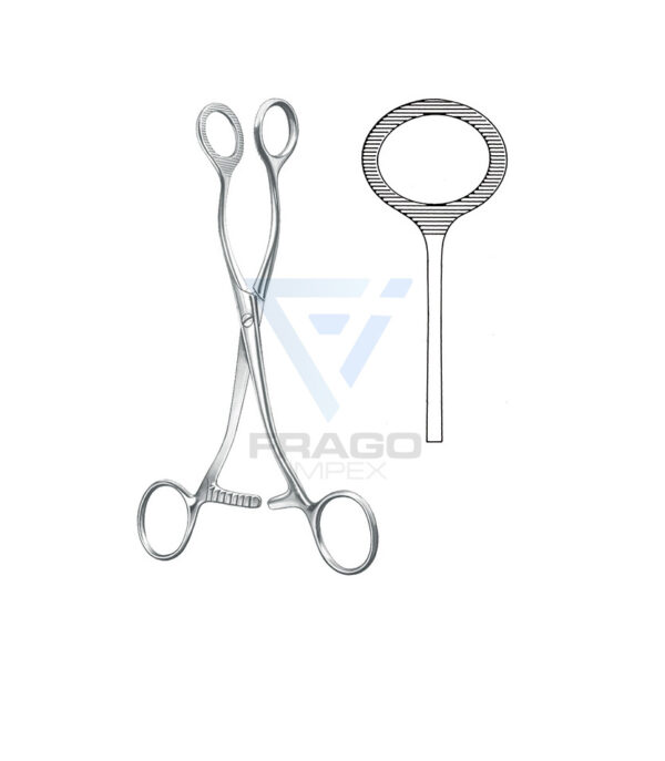 Haemostatic Collin's Sellors forceps,Collin lock, oval jaws (16cm)