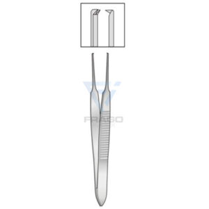 Graefe Micro forcep tooth 8cm straight
