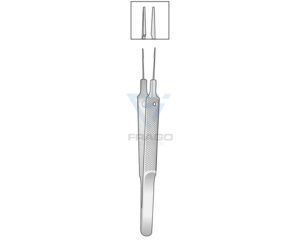 Corneoscleral forcep serrated ultra fine straight