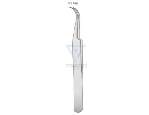 Jwelers micro forcep 11.5cm 0.3mm tip Curved