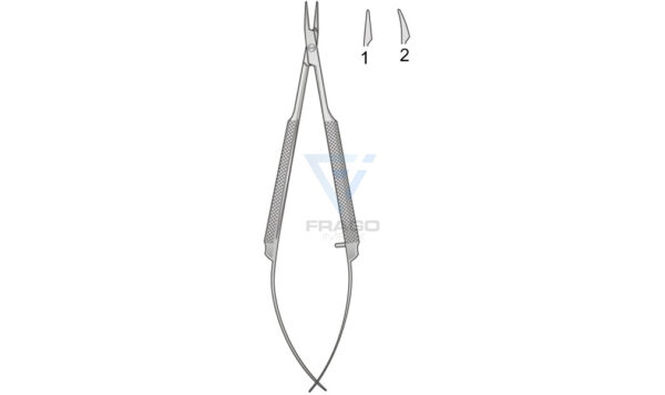 Barraquer needle holder without lock 14.5cm Fig 1-2