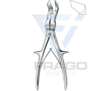 Liston-Key bone cutting forceps, multiple action, double curved 10½" (27cm)