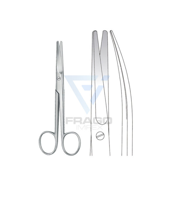 Mayo operating scissors, curved
