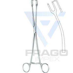Schroeder's Tenaculum forceps, box joint 10" (25cm) Curved
