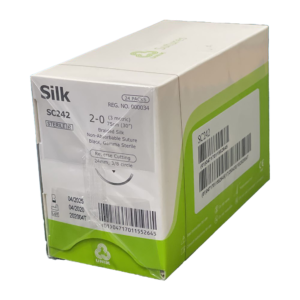 SUTURE SILK - SILK BLACK WITH NEEDLE 2.0 , Suture , Suture Silk