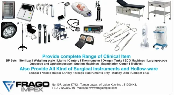 Frago Impex Sdn Bhd – One Stop Medical Equipment & Clinical Instruments Supplier